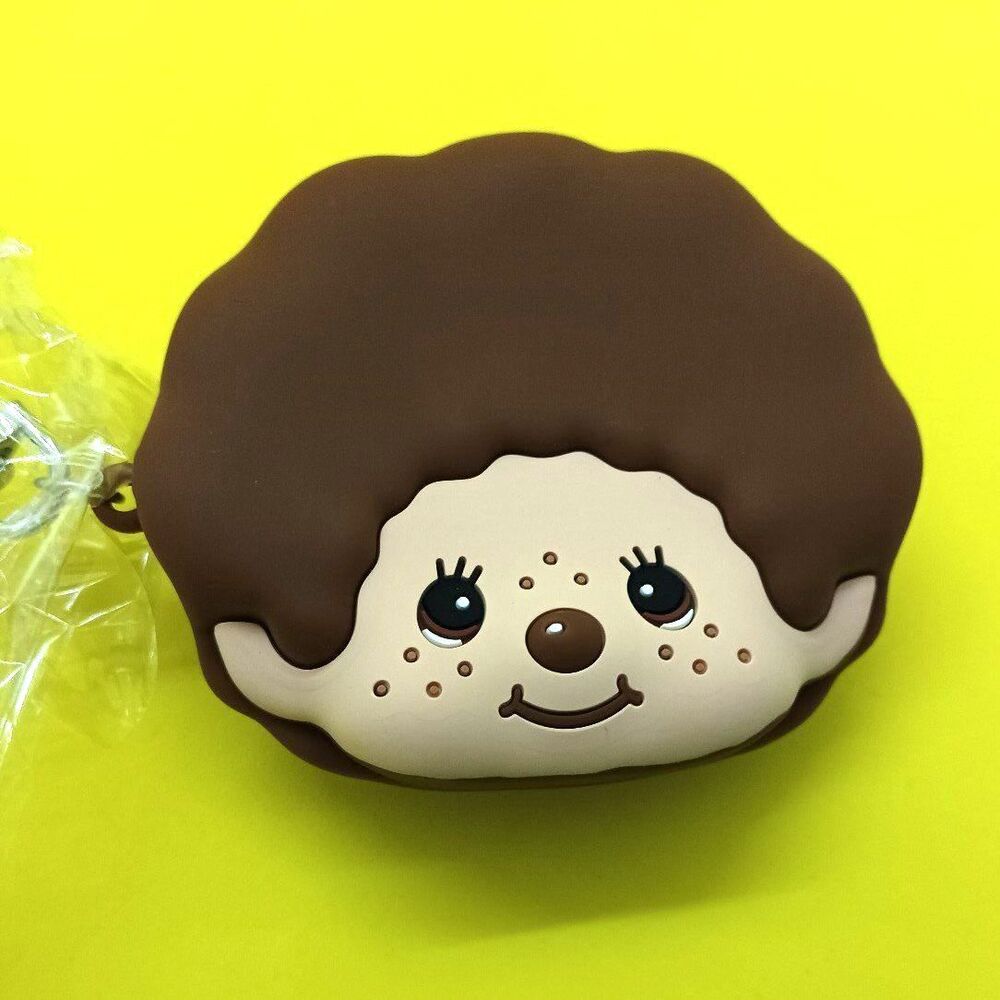 monchhichi silicone coin purse keychain